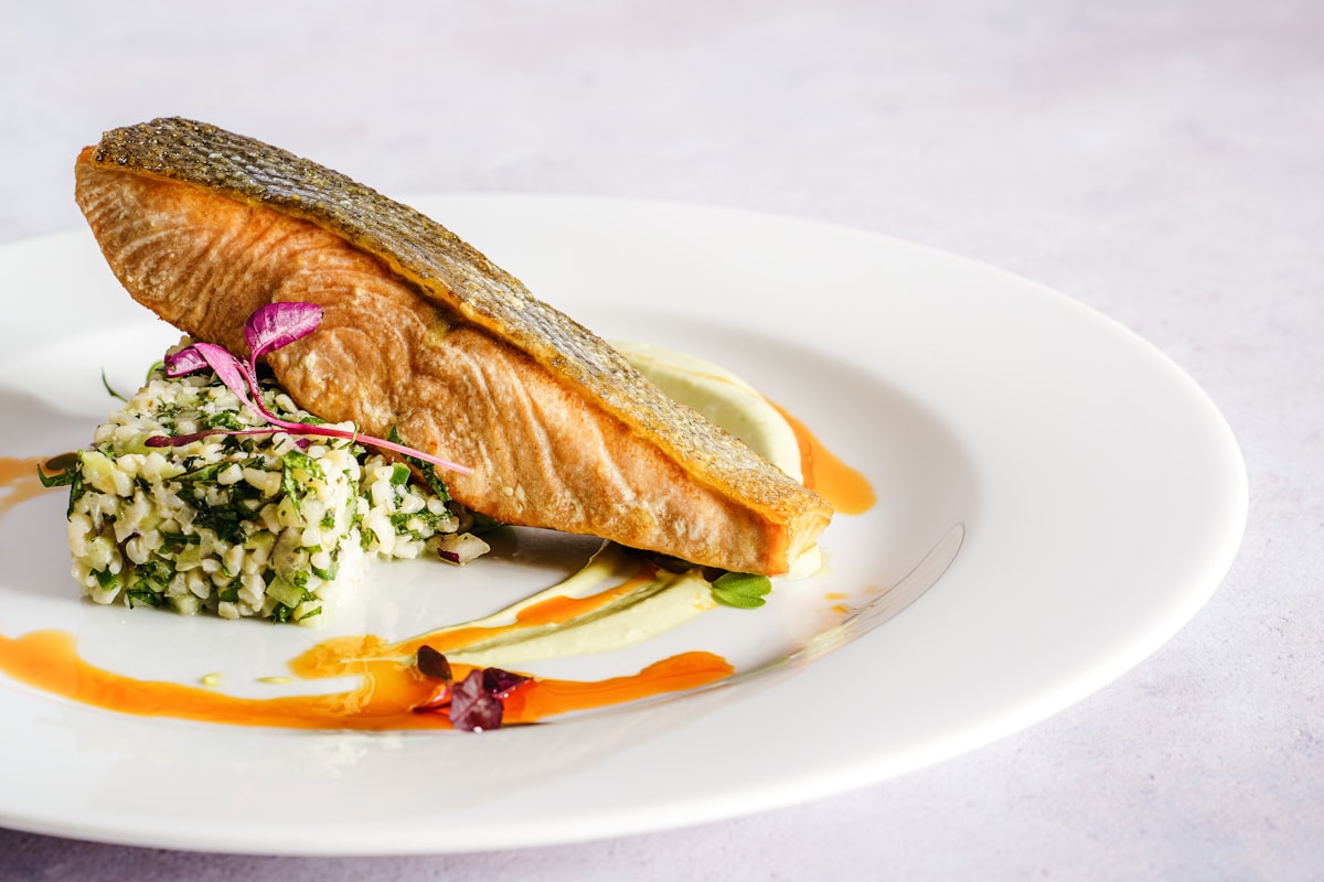 Grilled Sea Bass with Olive Relish